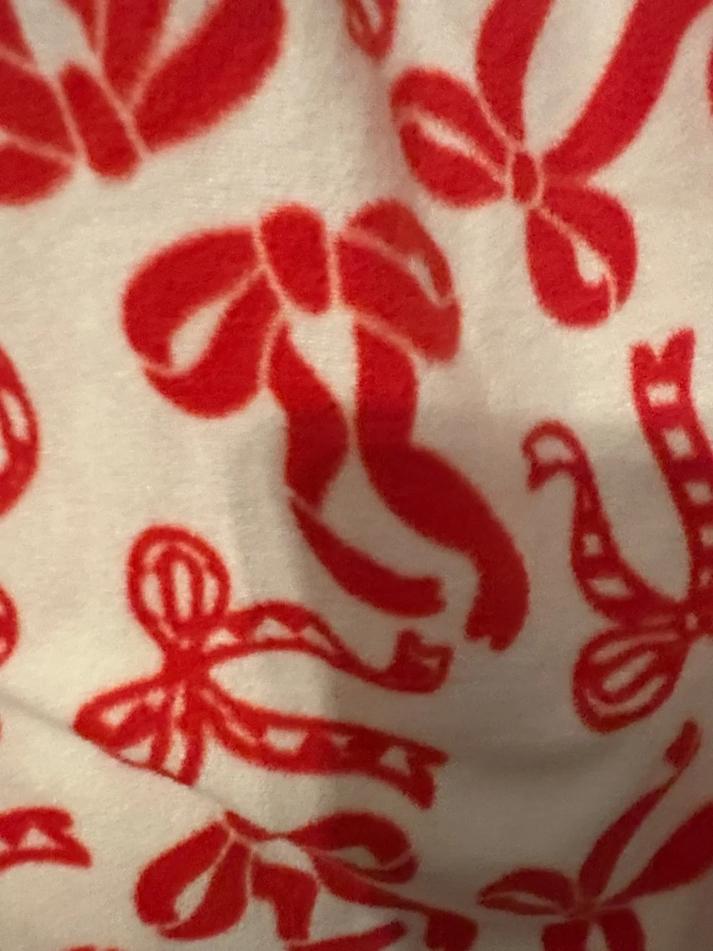 Cat & Jack Red and White Bows one piece PJ’s